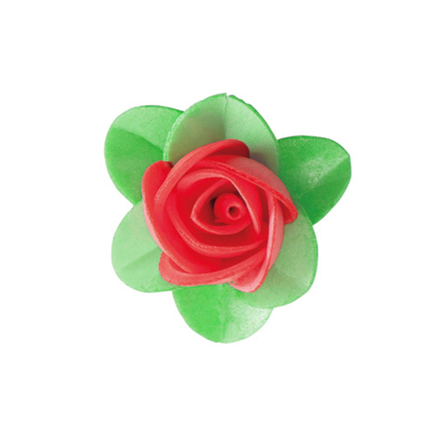 FLEURS EN AZYME COMPACT AVEC FEUILLE COULEURS 4 cm