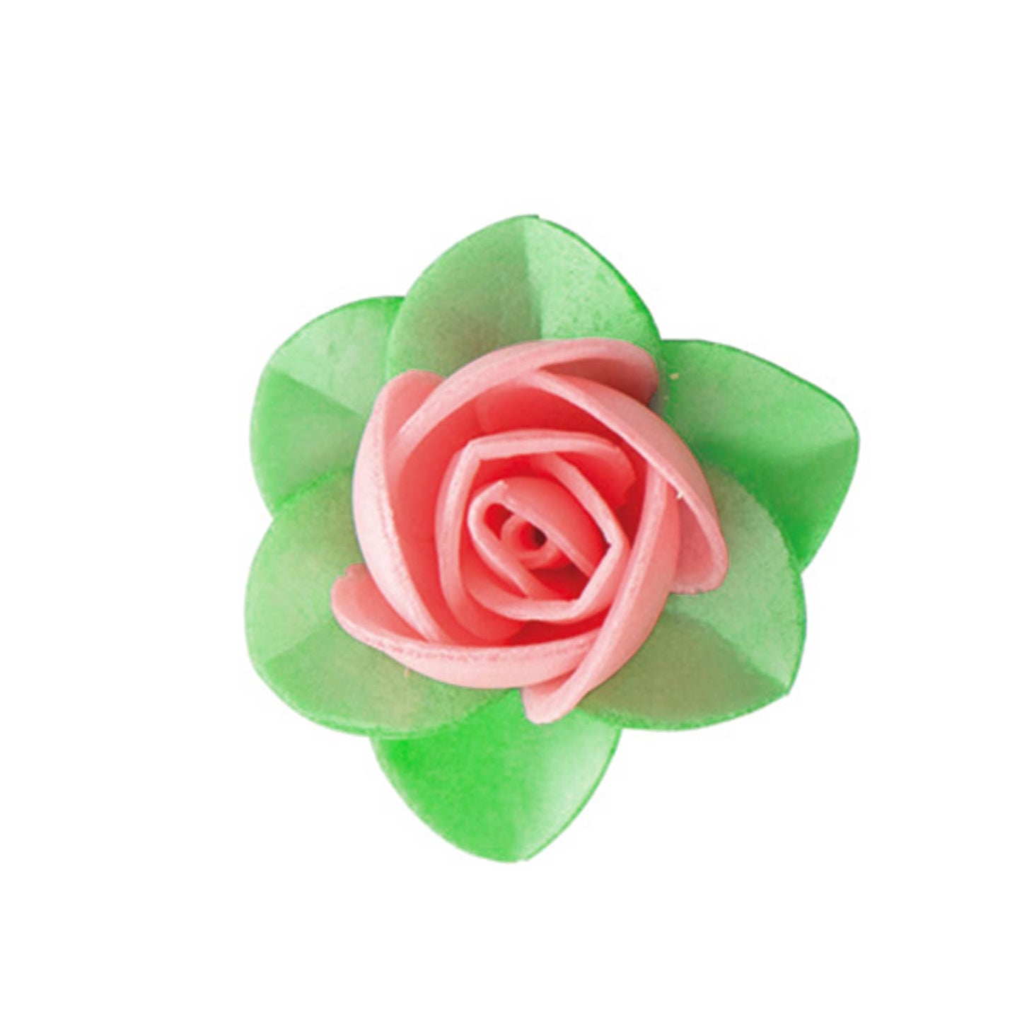 COMPACT WAFER FLOWERS WITH LEAVE 4CM COLORS