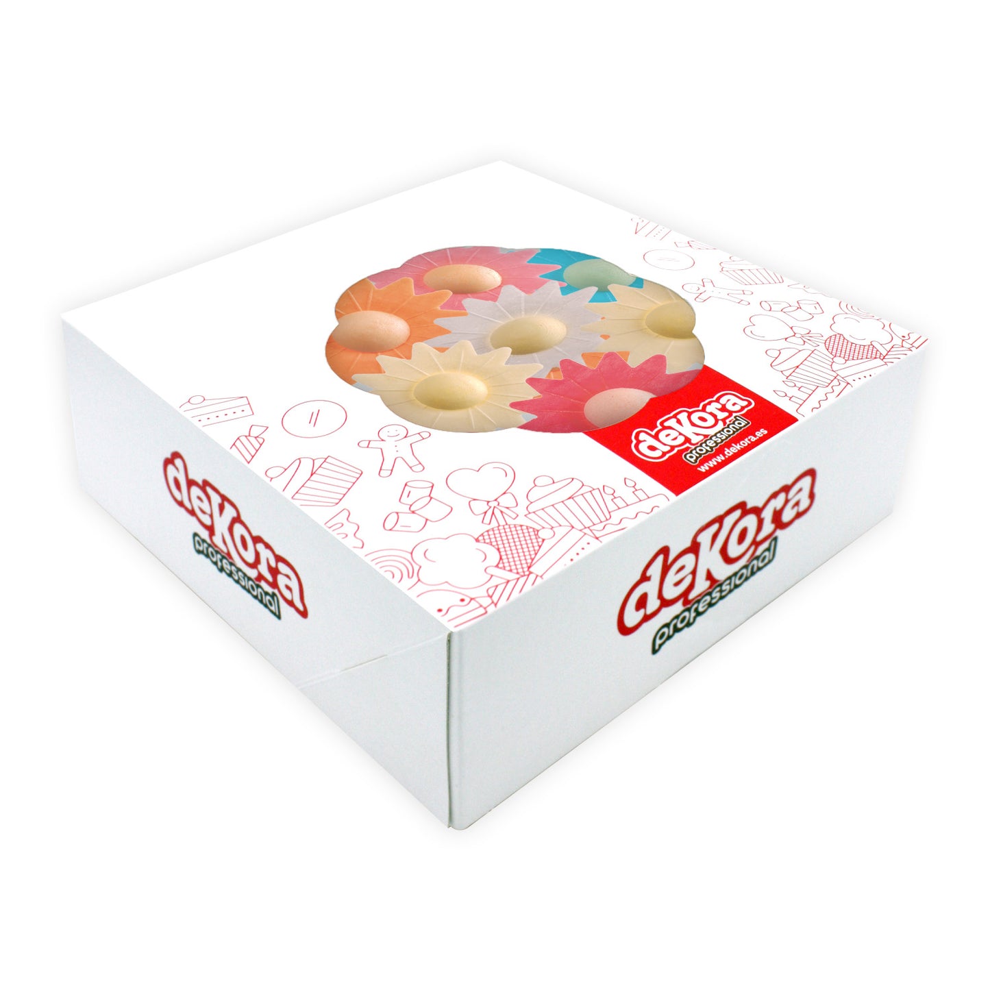 MARGUERITES EN AZYME 6 COULEURS ASSORTIES Ø 4,5CM