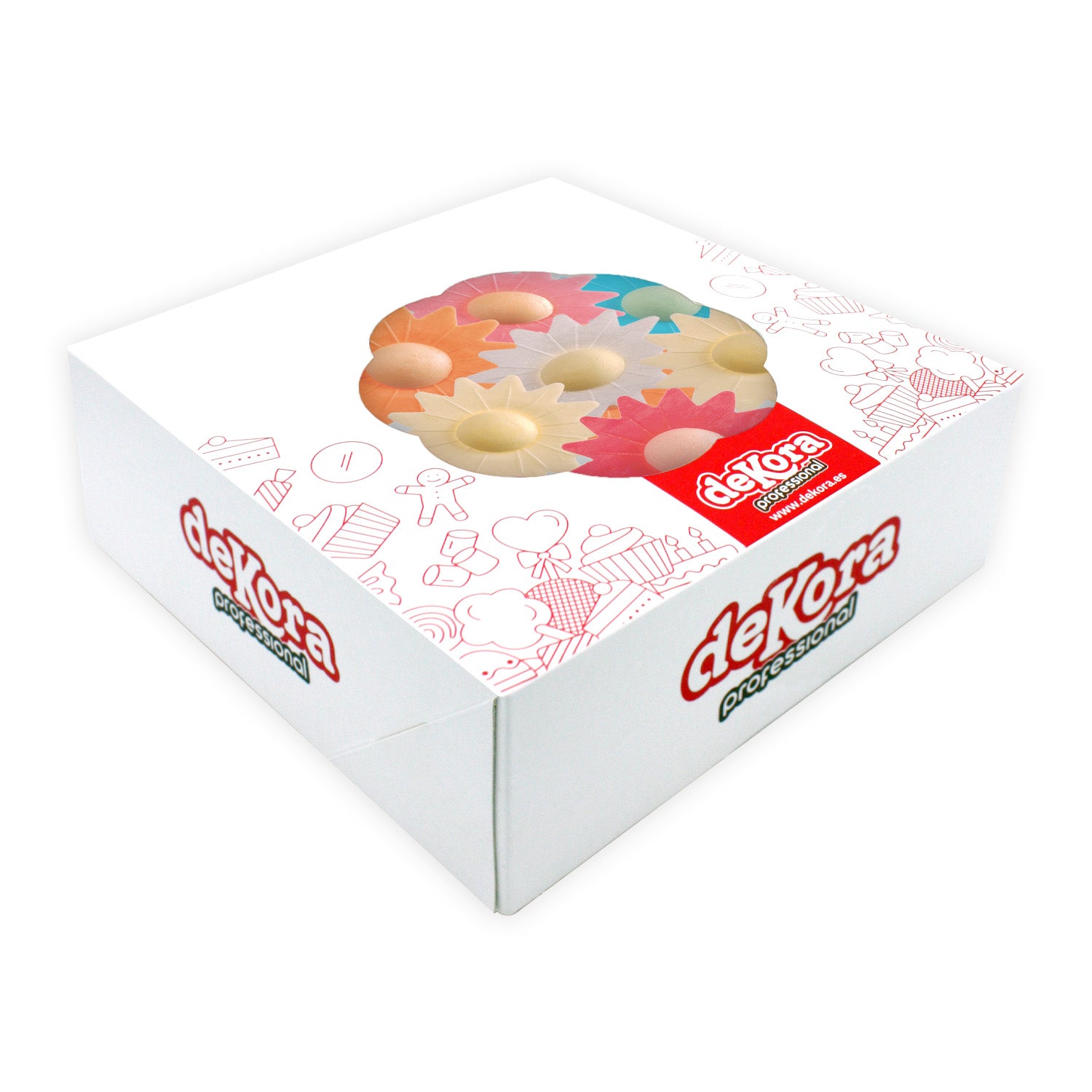DAISY WAFER FLOWERS 6 COLORS ASSORTED Ø 4,5CM
