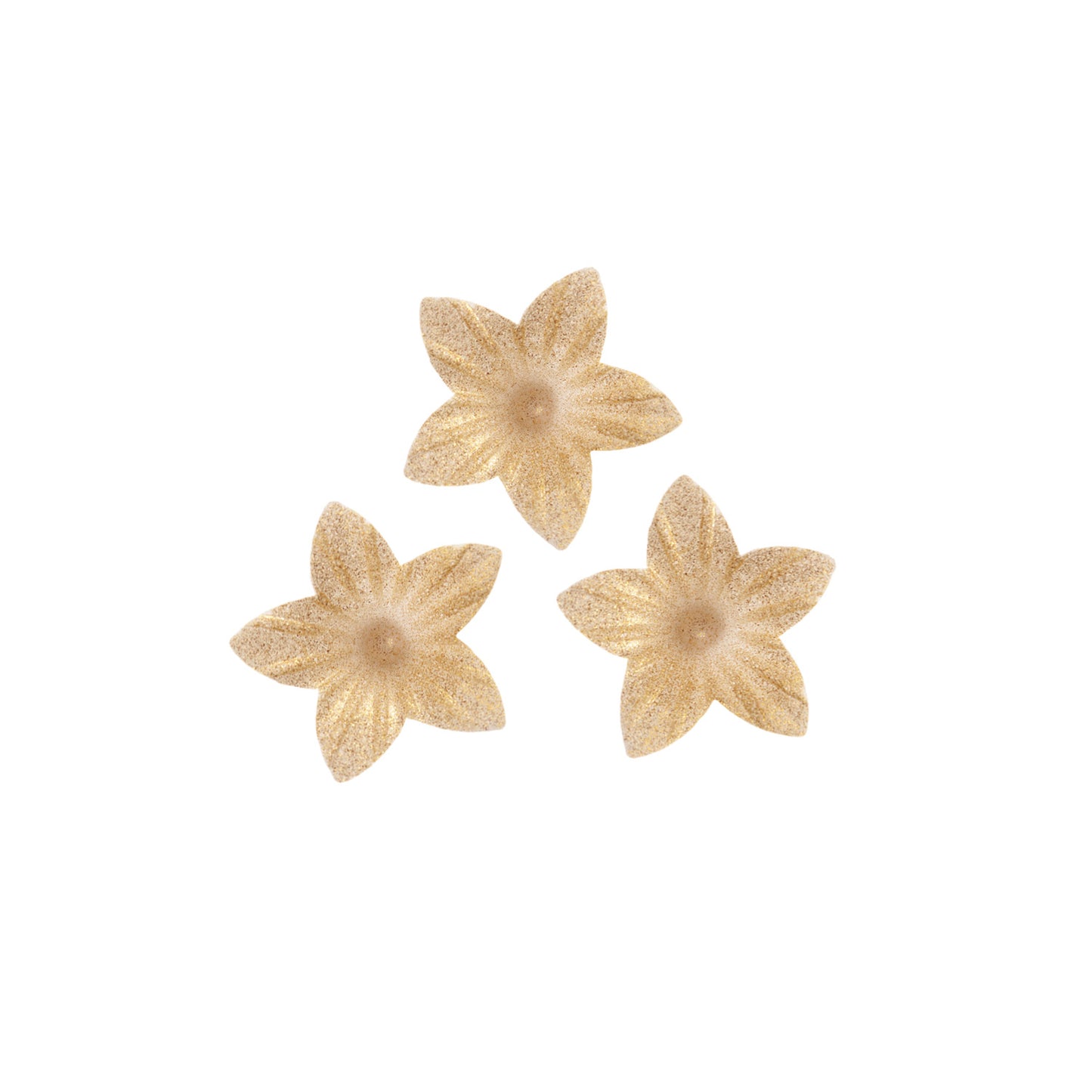 400 PEARL GOLD WAFER LILIES 2 CM