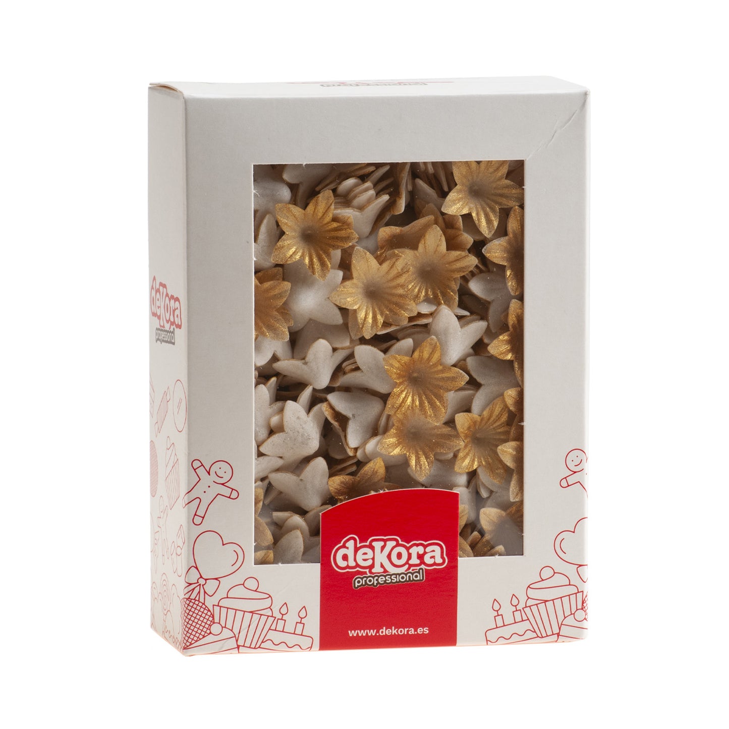 400 PEARL GOLD WAFER LILIES 2 CM