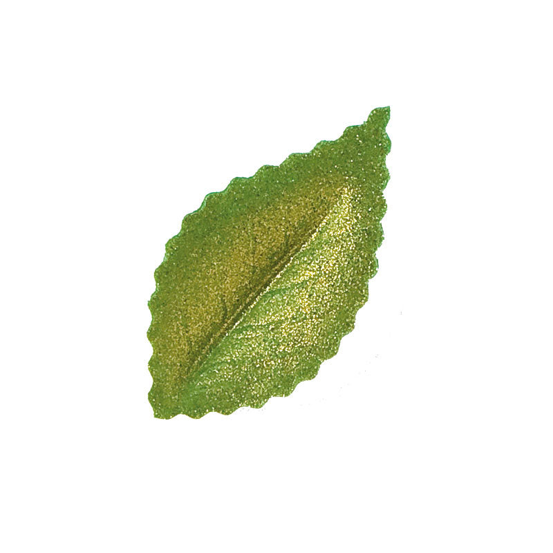 400 METALLIZED GREEN WAFER LEAVES 4,2 CM