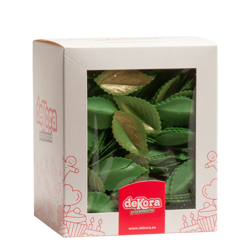 400 METALLIZED GREEN WAFER LEAVES 4,2 CM