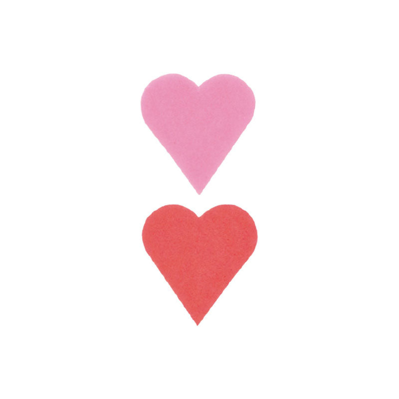 ROSE & RED ASSORTED WAFER HEARTS 2CM