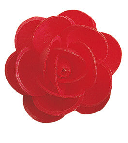 RED ROSE WAFER FLOWER 4,5CM