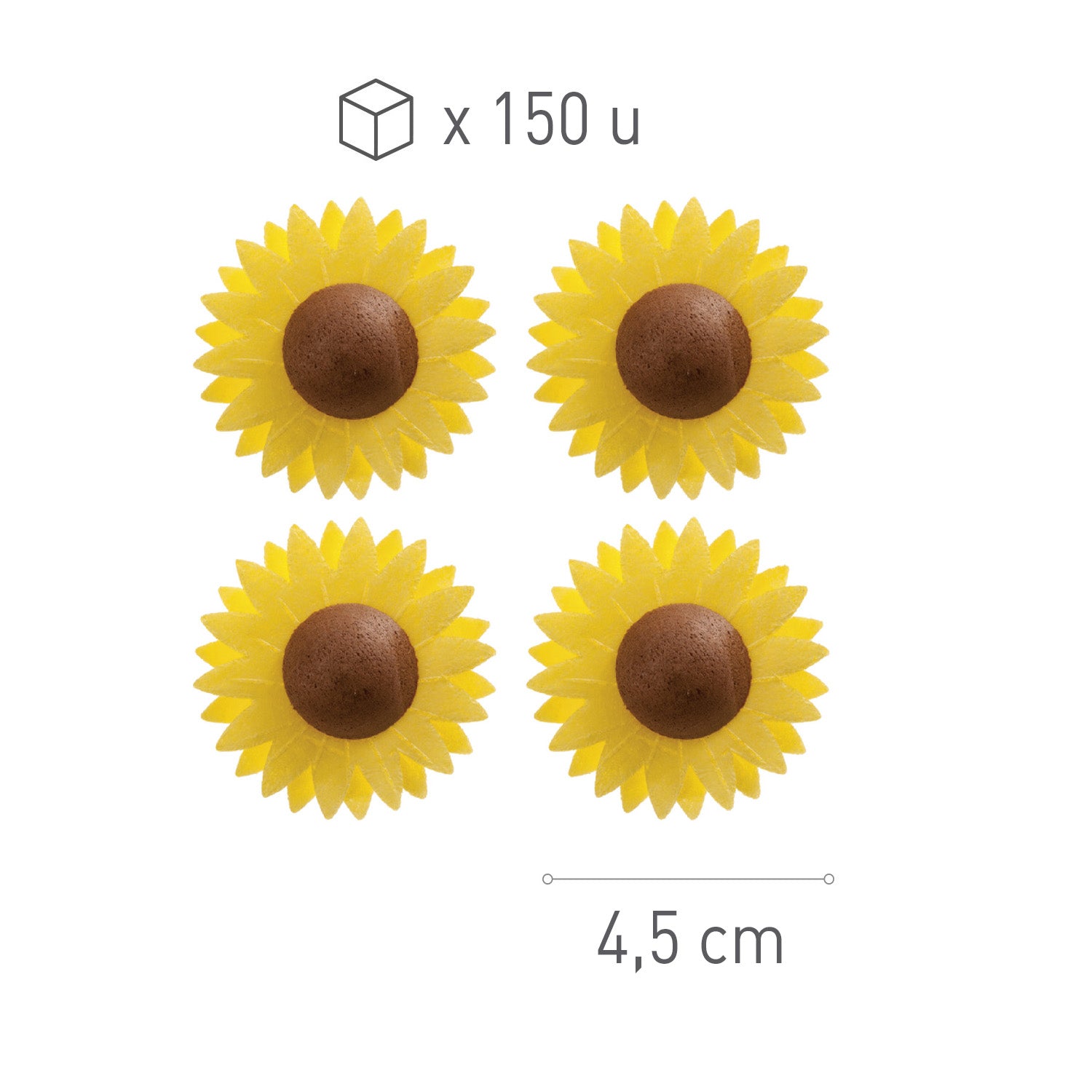 150 FLEUR EN AZYME TOURNESOL 4,5 CM