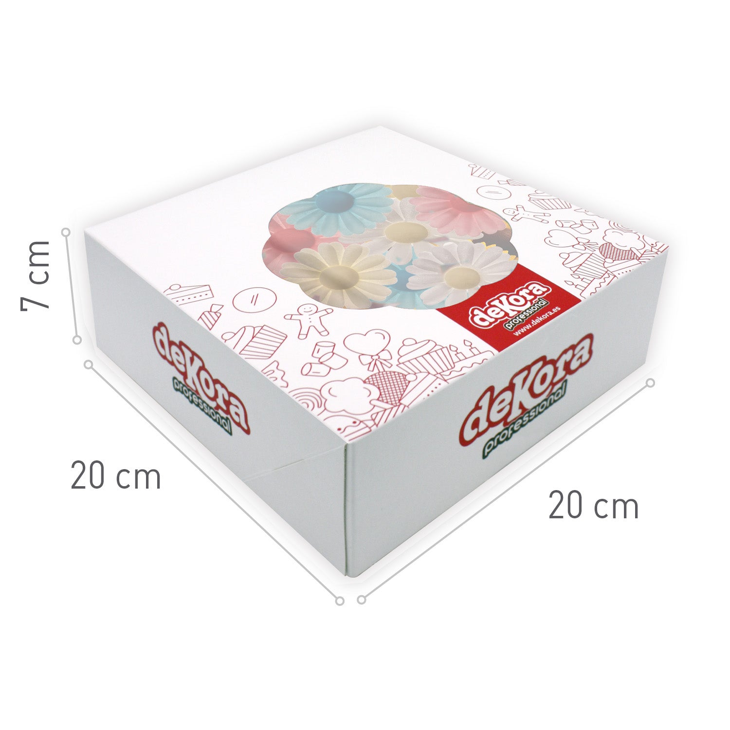 150 FLEURS EN AZYME MARGARITAS COULEURS ASSORTIES 4,5 CM