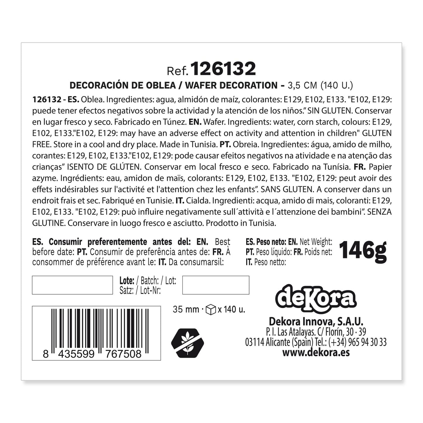 140 ROSES EN AZYME FEUILLE VERT COULEURS ASSORTIES 3,5 CM