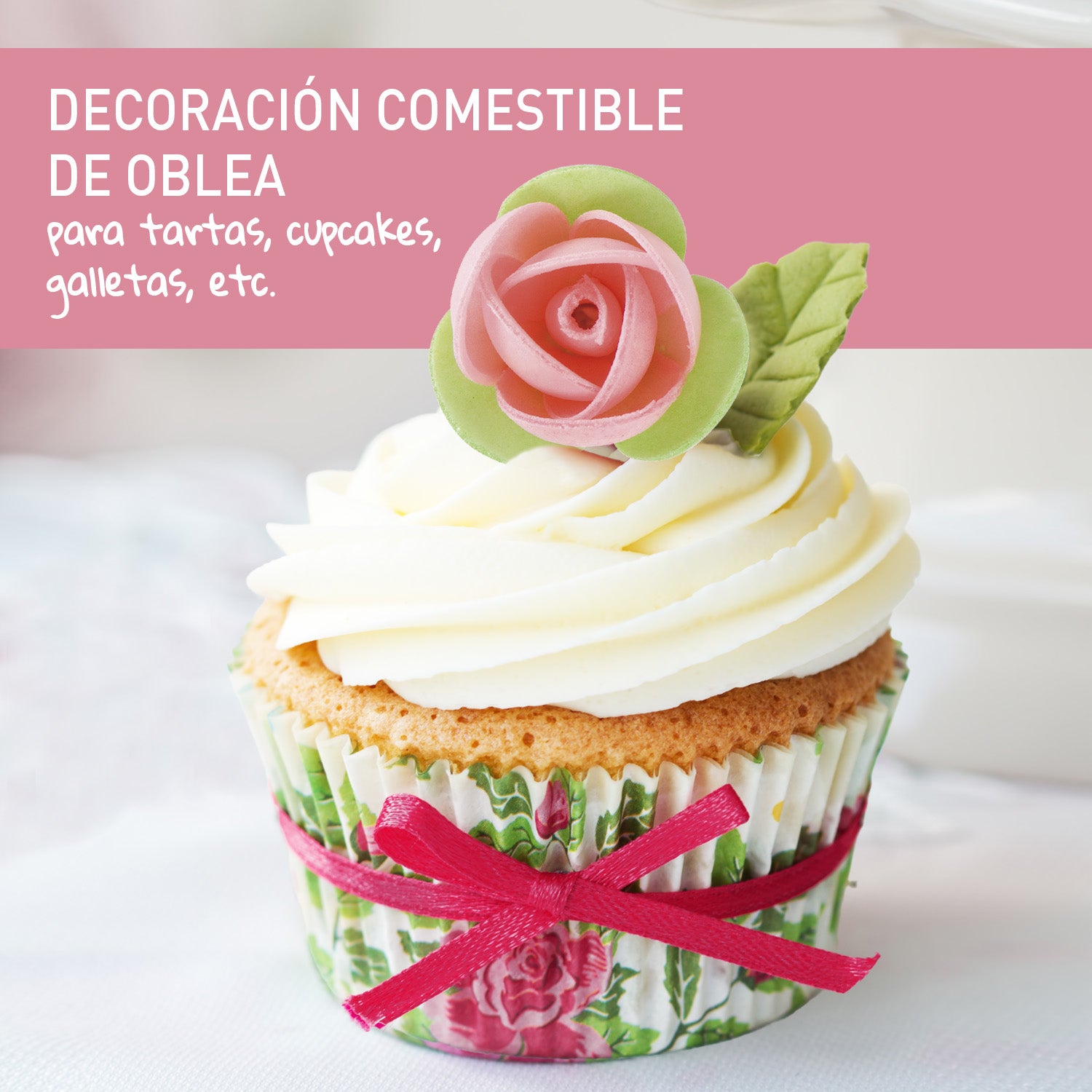 140 ROSAS CON FOGLIA VERDE 3,5 CM