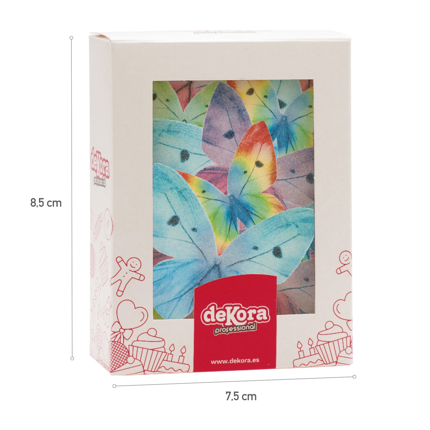 87 MARIPOSAS DE OBLEA SURTIDAS  3-6 CM