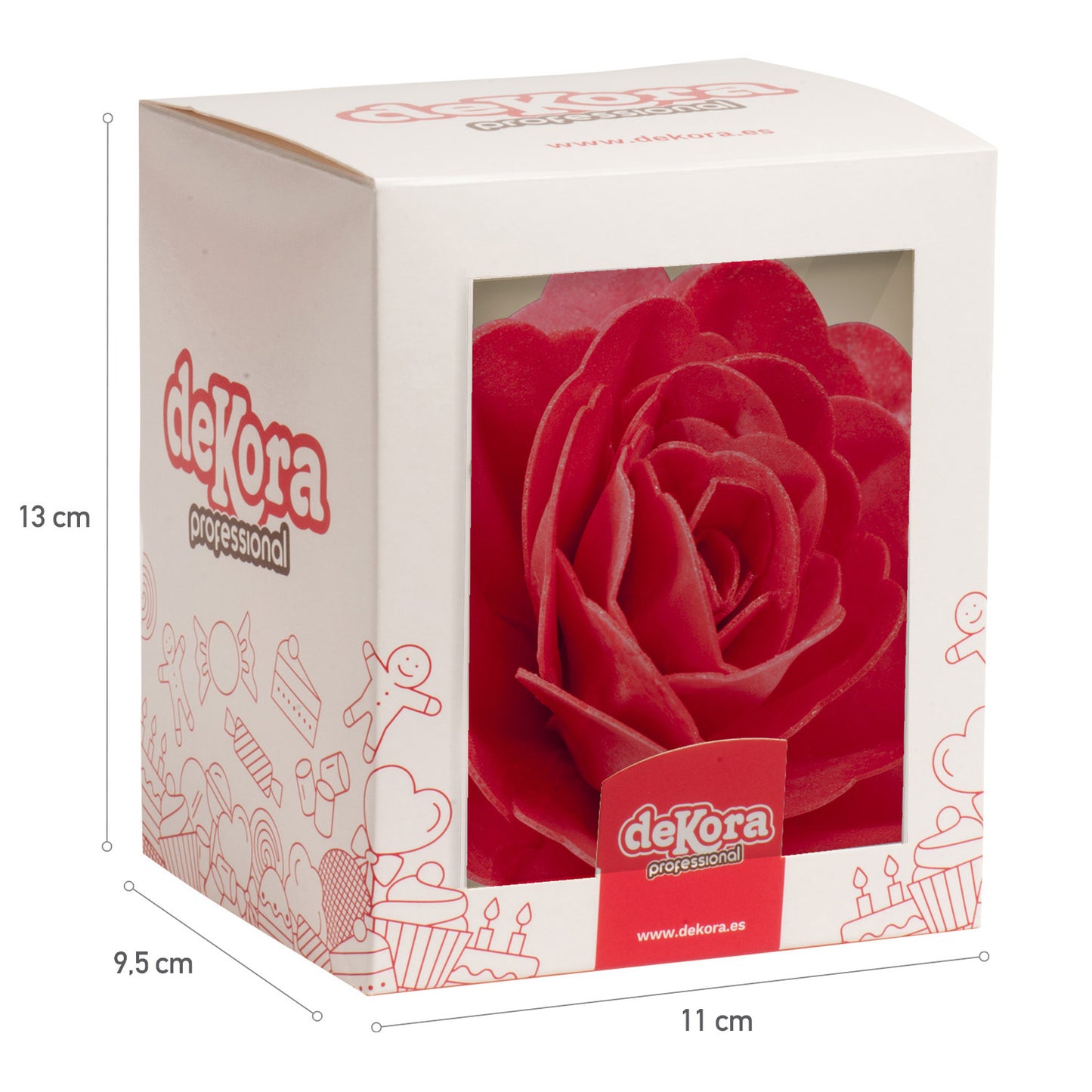 ROSE GEANT AZYME COULEUR ROUGE 12,5 CM