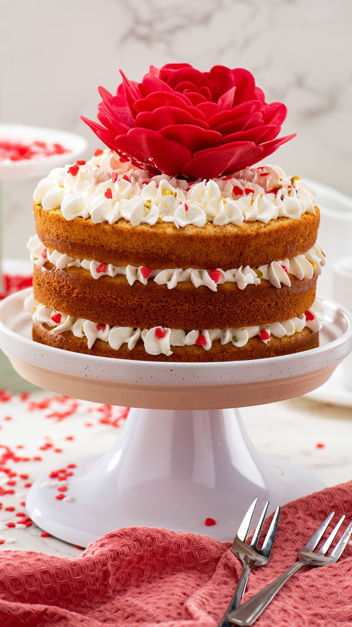 ROSE GEANT AZYME COULEUR ROUGE 12,5 CM