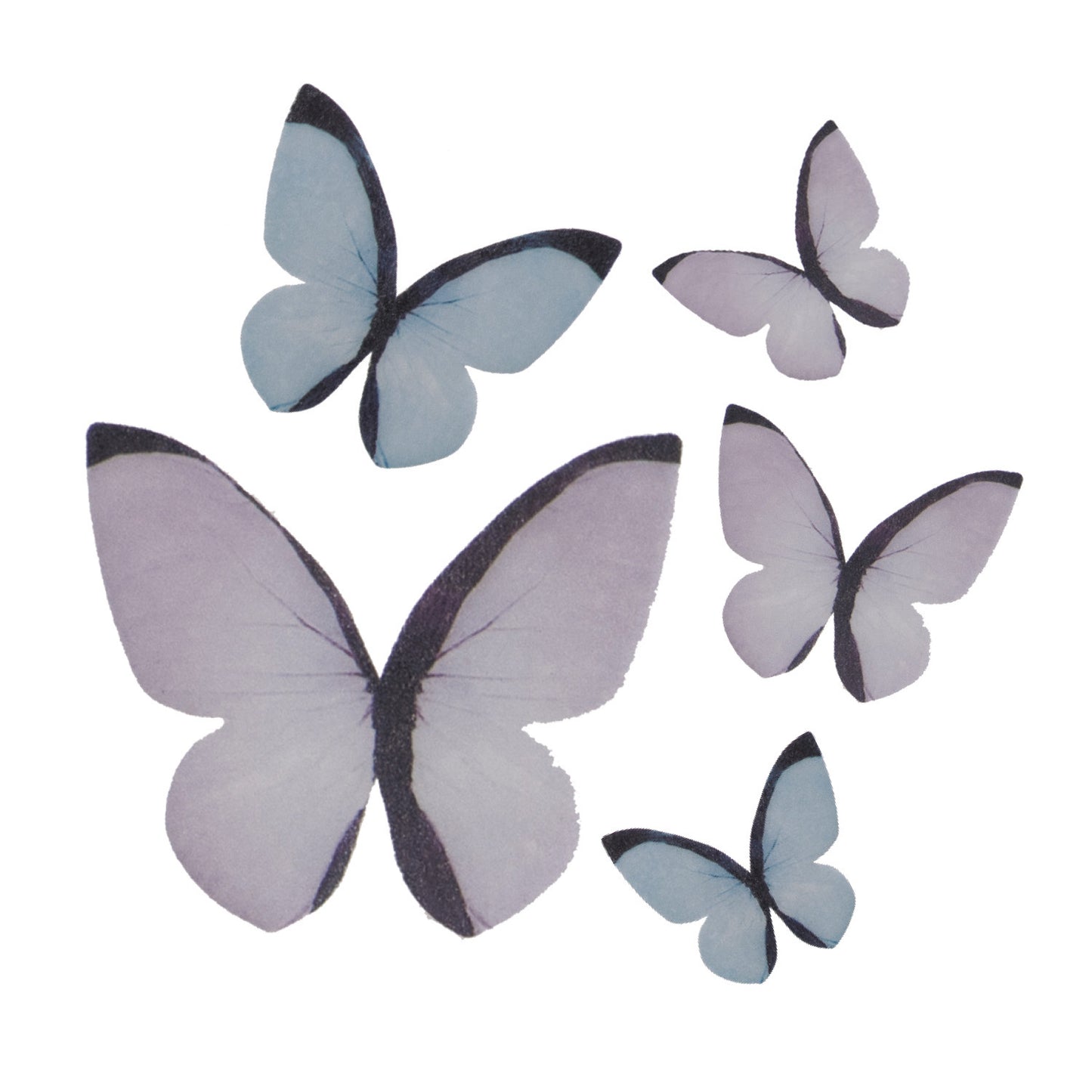 PAPILLONS EN AZYME ASSORTIMENT COULEUR PASTEL 3-6CM