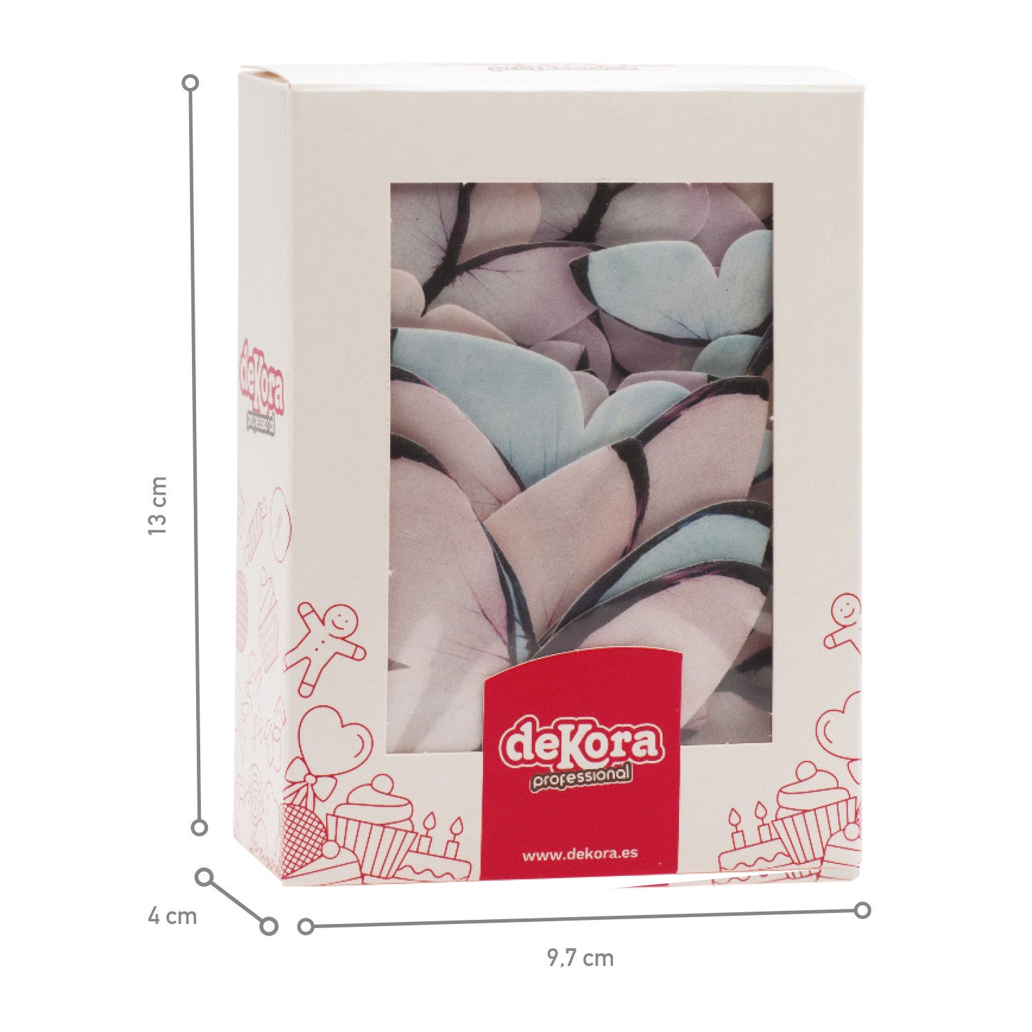 PAPILLONS EN AZYME ASSORTIMENT COULEUR PASTEL 3-6CM