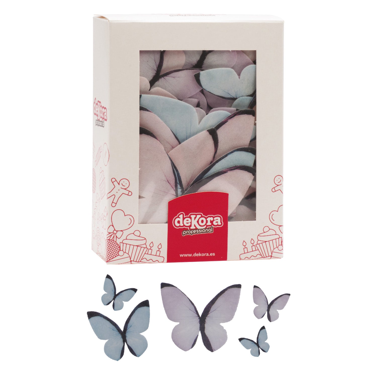 PAPILLONS EN AZYME ASSORTIMENT COULEUR PASTEL 3-6CM