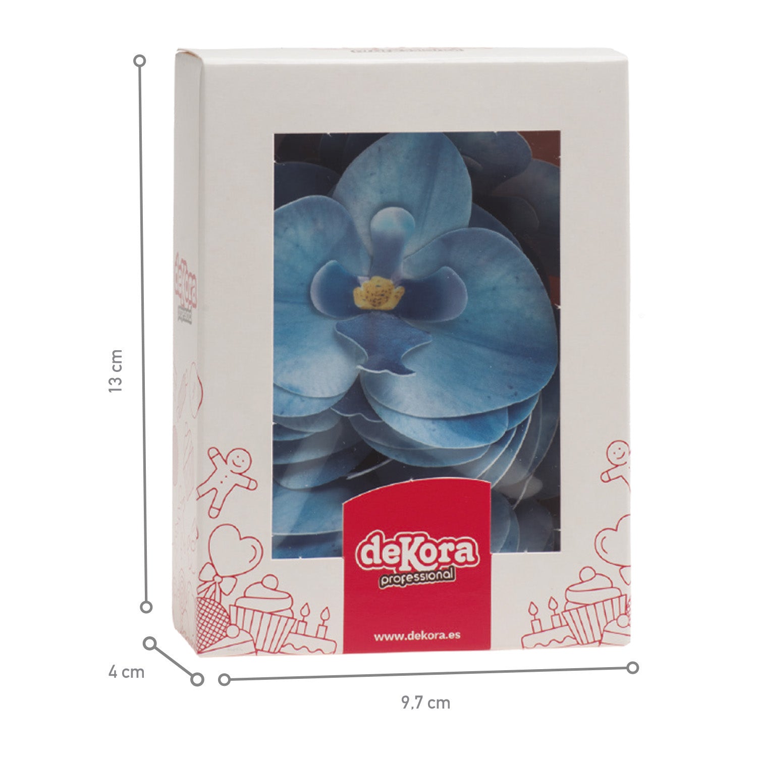 CAIXA DE 10 ORQUÍDEAS WAFER AZUIS 8.5 -7.5CM