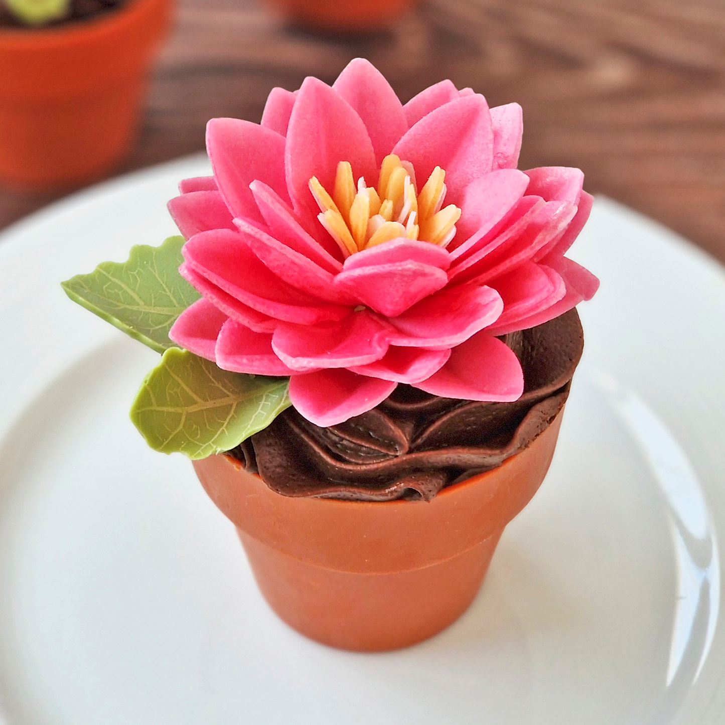 BOX OF 15 WAFER LOTUS FLOWERS 3 COLORS Ø 7CM