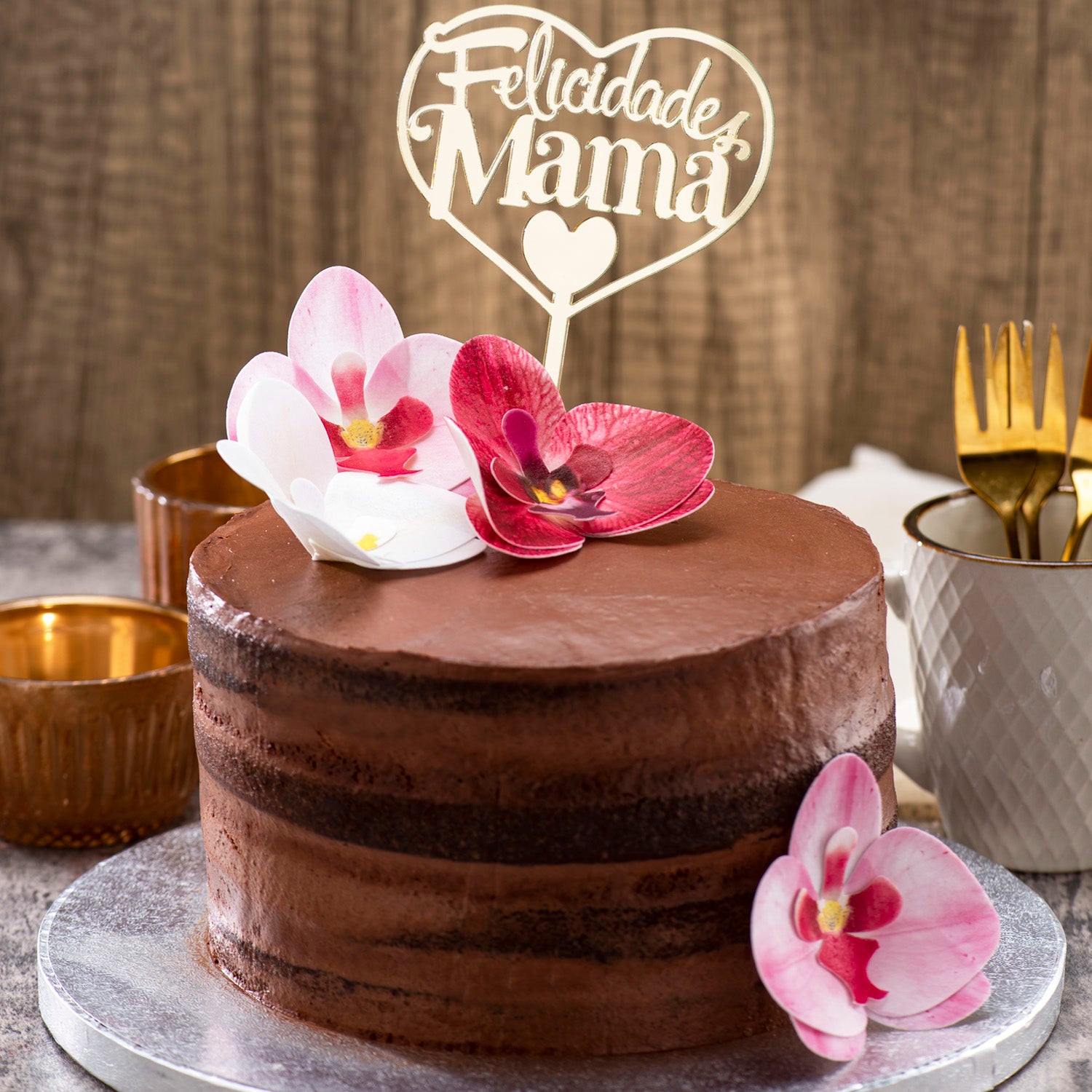 BOX OF 10 BURGUNDY WAFER ORCHIDS 8.5-7.5CM