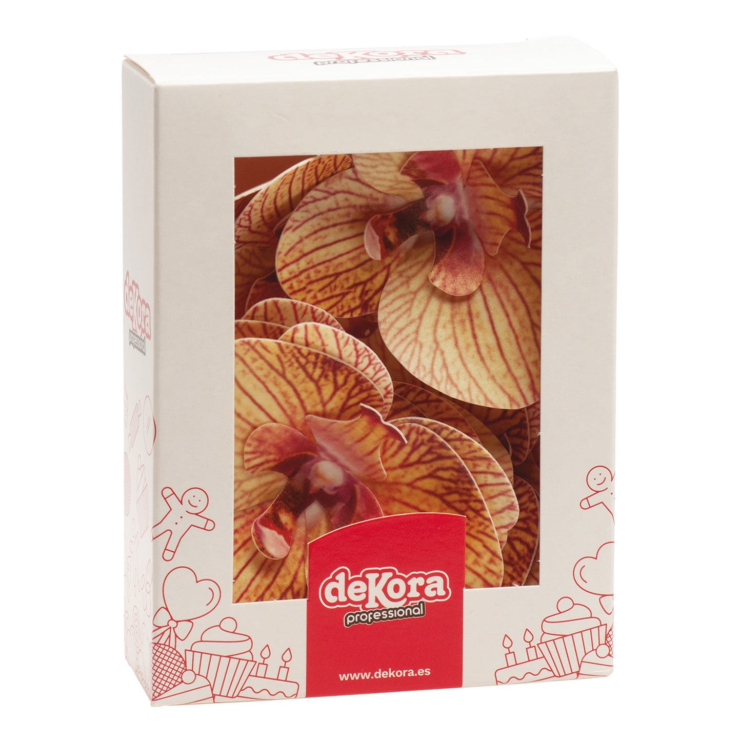 BOITE DE 10 ORCHIDEES AZYME ORANGE 8.5 -7.5CM