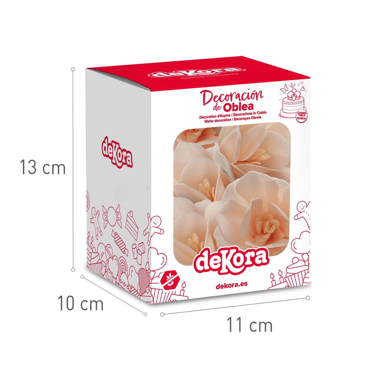 BOX OF 6 WHITE WAFER MAGNOLIAS 6.5-7CM