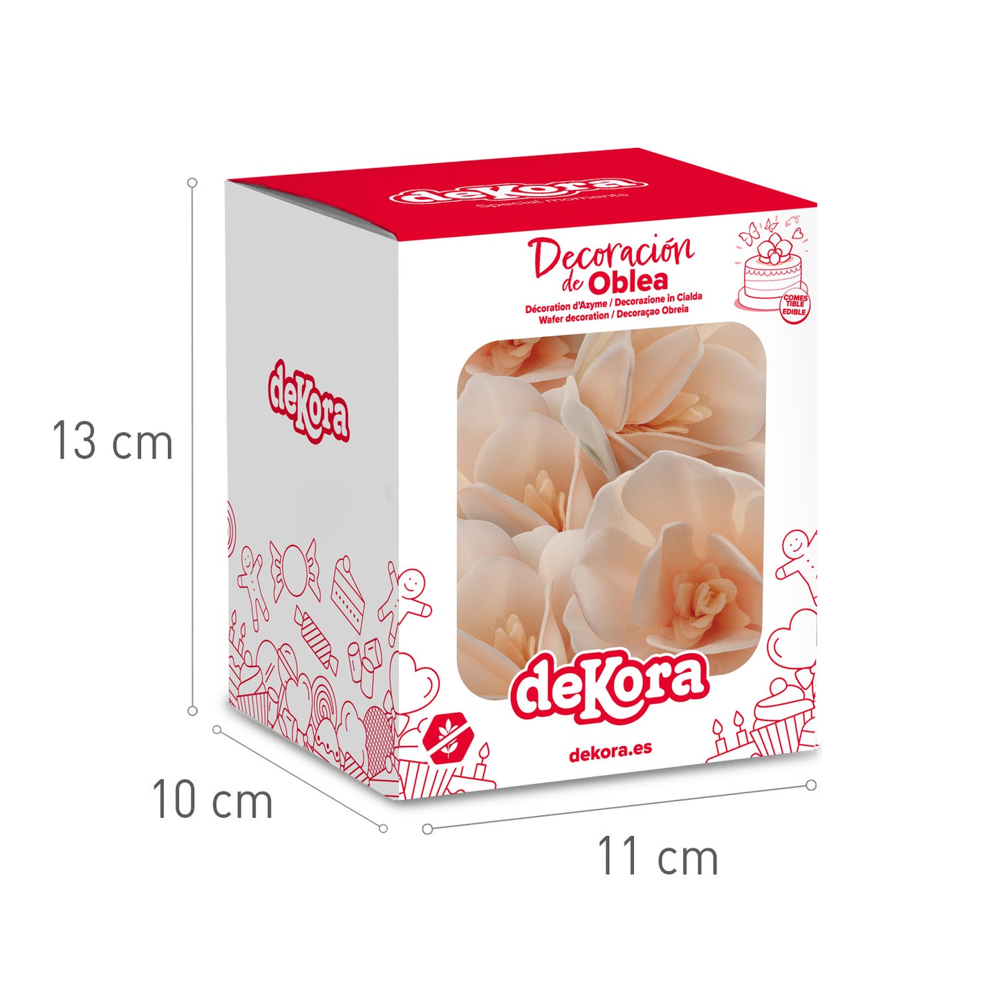 BOX OF 6 WHITE WAFER MAGNOLIAS 6.5-7CM