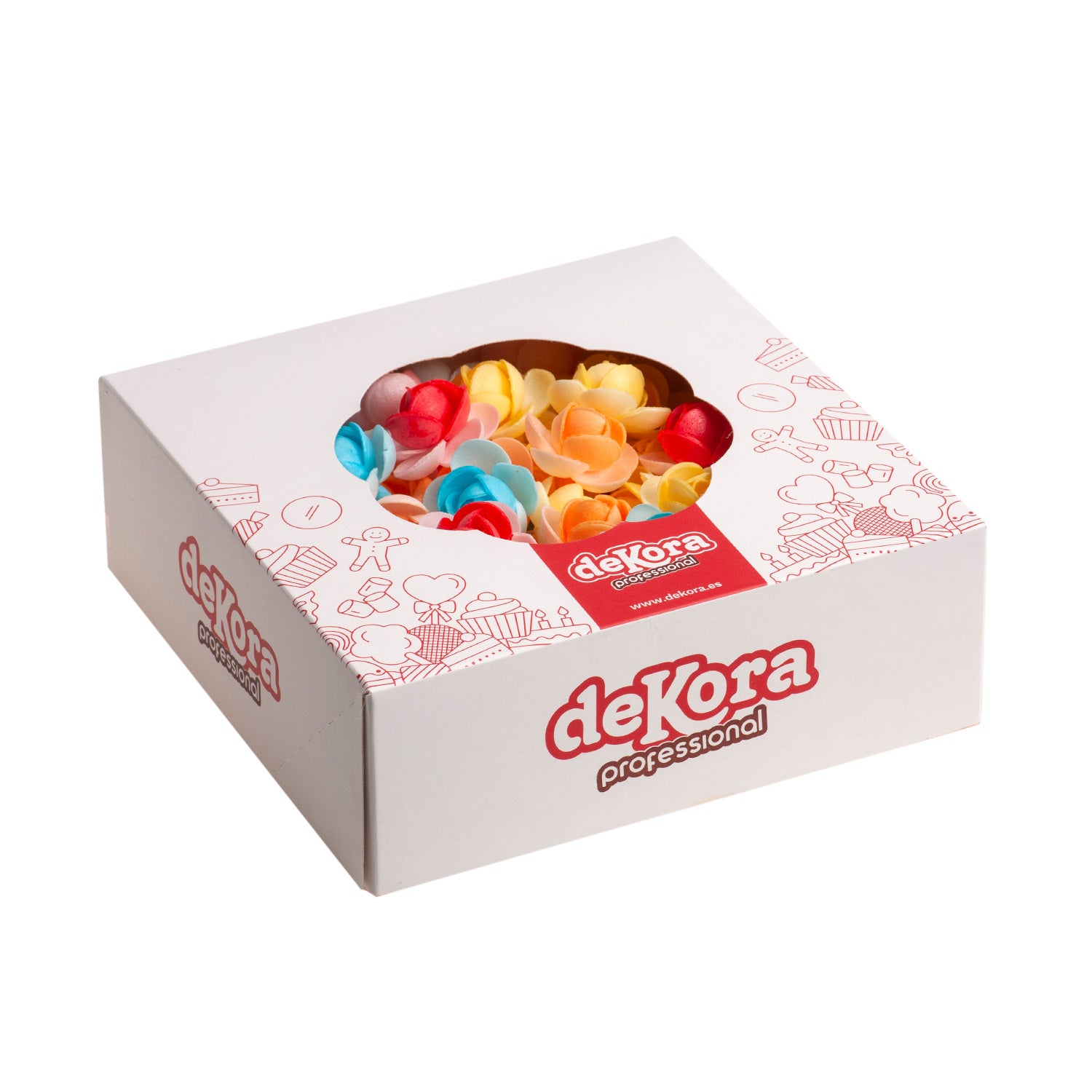 MINI FLORES DE WAFER BICOLOR Ø 3CM