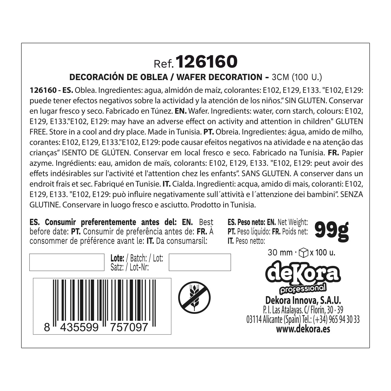 MINI FLEURS EN AZYME BICOLORE Ø 3CM