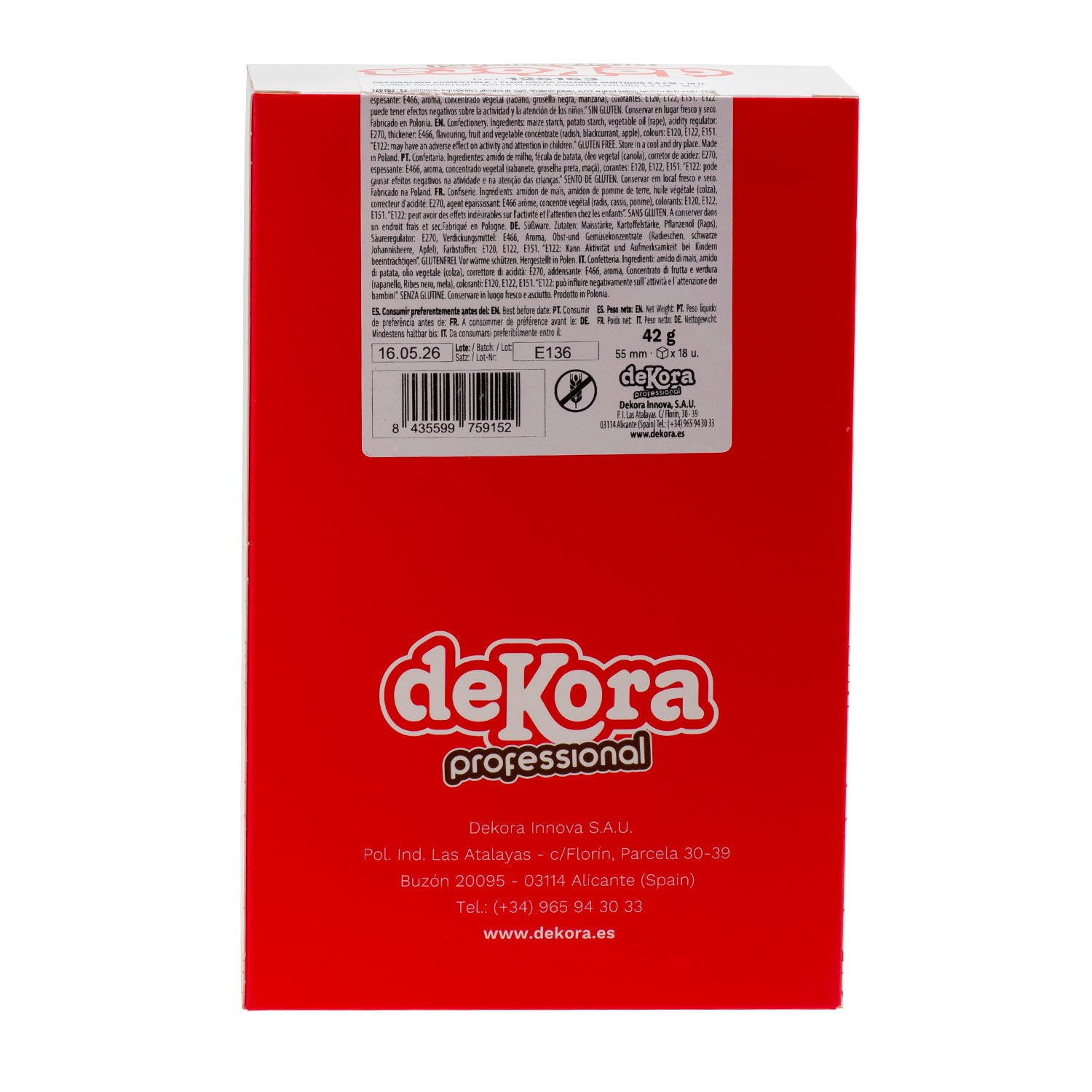 CAIXA DE 18 FLORES DE WAFER CORES SORTIDAS Ø 5,5CM