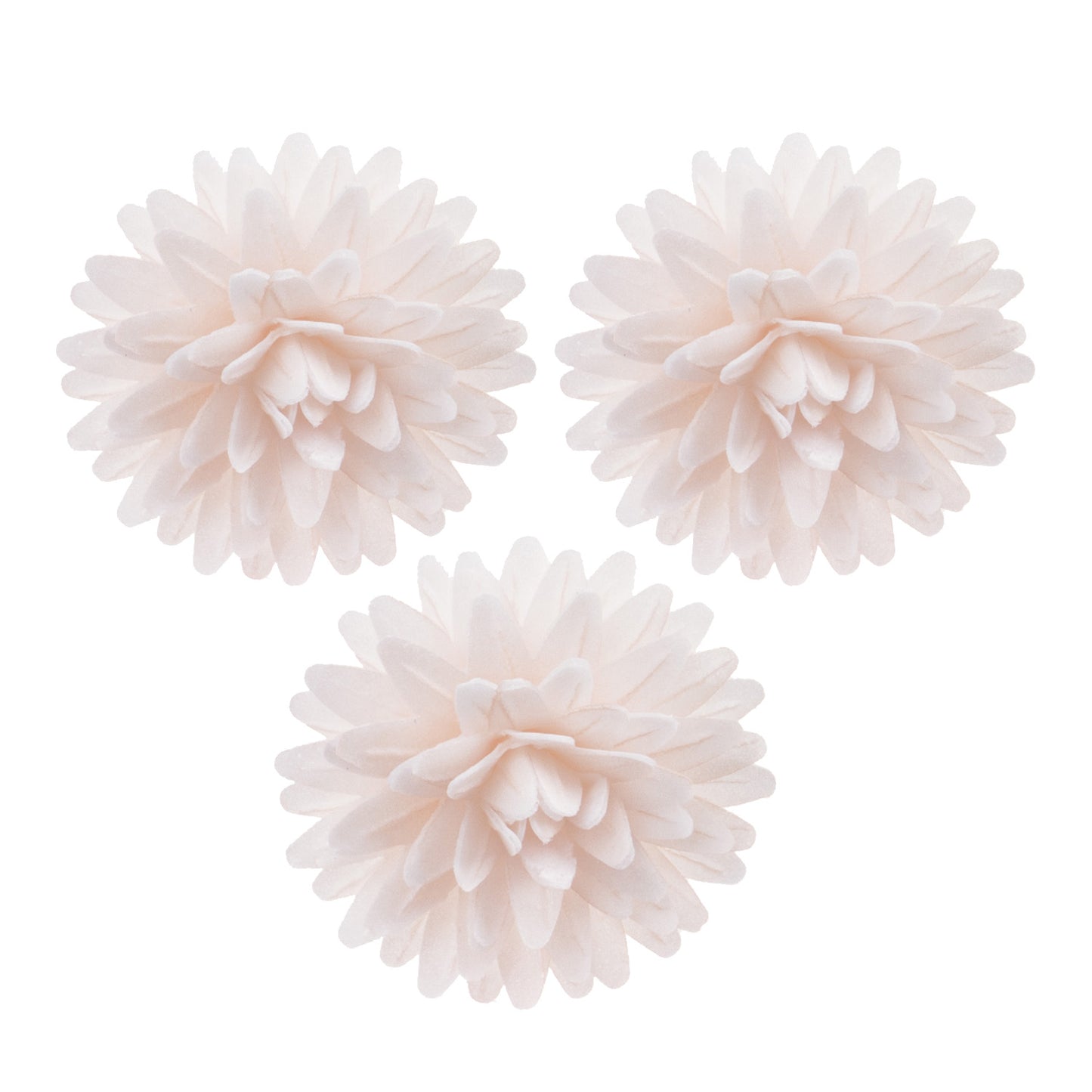 BOITE DE 12 POMPONS AZYME BLANC Ø 4.5CM