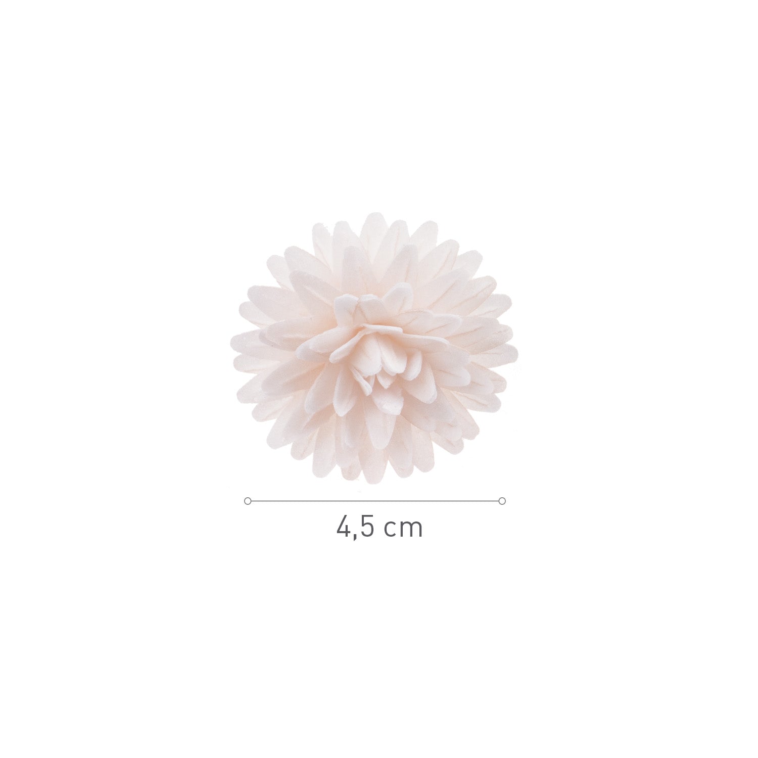 BOITE DE 12 POMPONS AZYME BLANC Ø 4.5CM