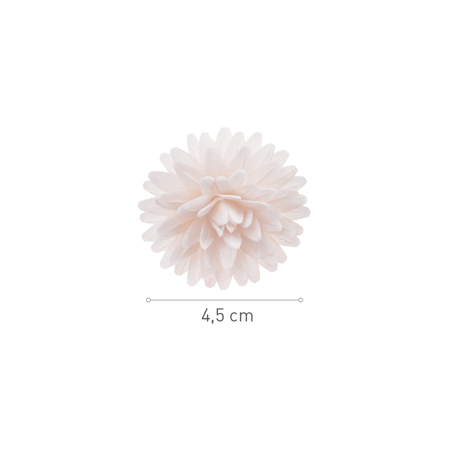 CAIXA DE 12 POMPONS WAFER BRANCO Ø 4.5CM