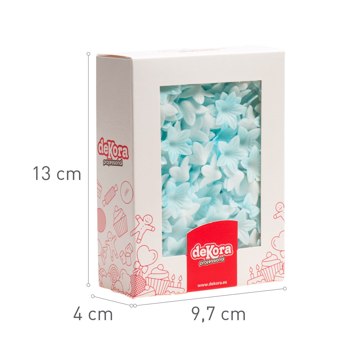 BLUE MINI WAFER FLOWER Ø 2CM