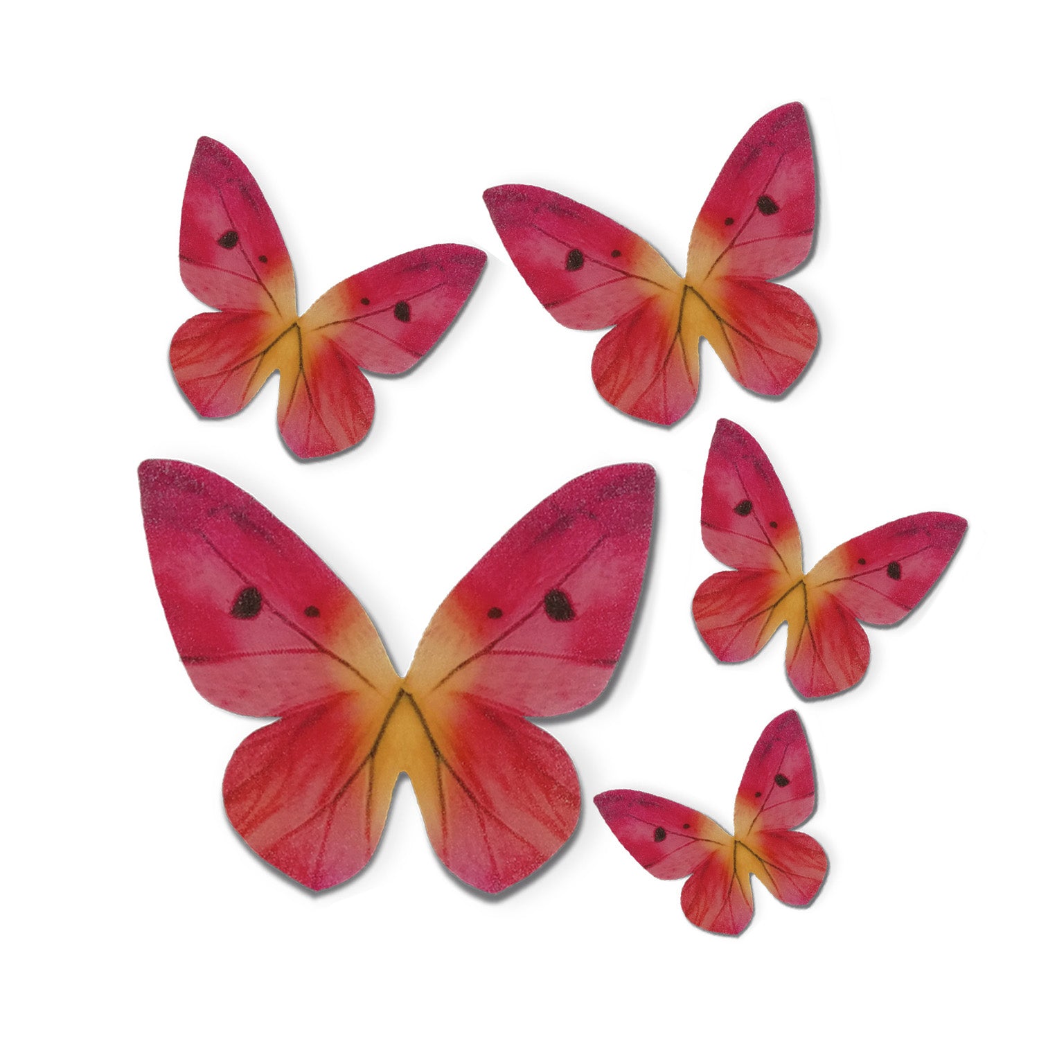 BUTTERFLIES WAFER PINK TONES 3-6CM