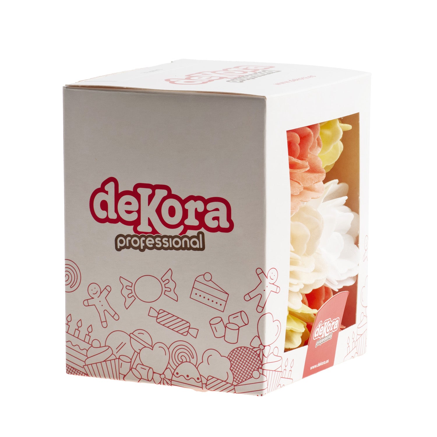 CAIXA DE 15 ROSAS WAFER DE OUTONO CORES SORTIDAS Ø 7CM