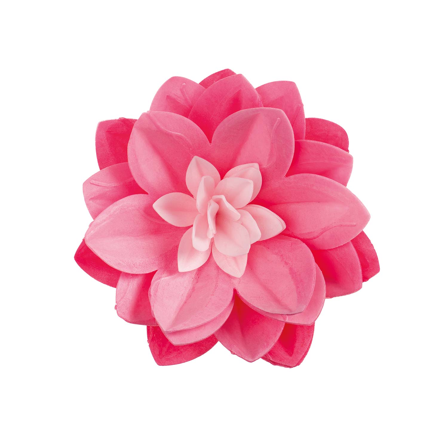 GAUFRE NÉNUPHAR COULEUR ROSE 14CM
