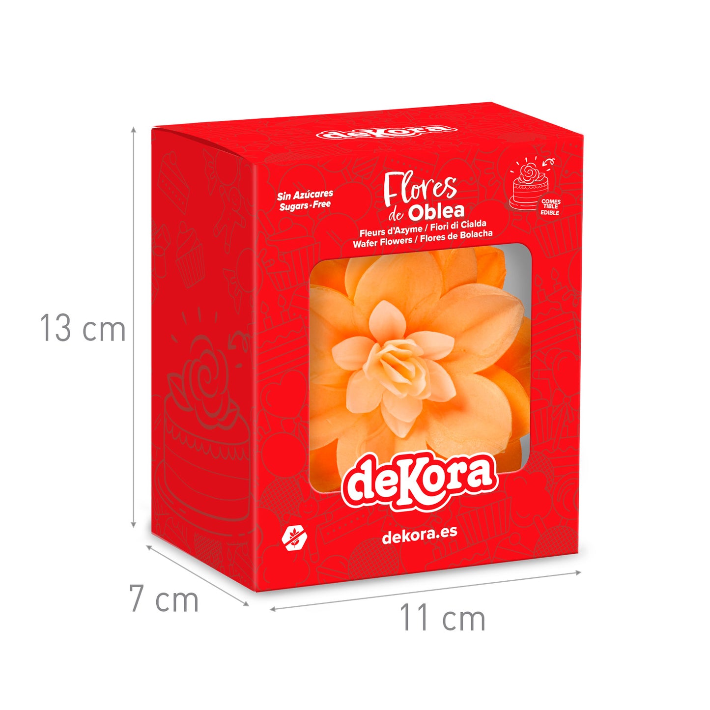 WATER LILY WAFER ORANGE COLOUR 14CM