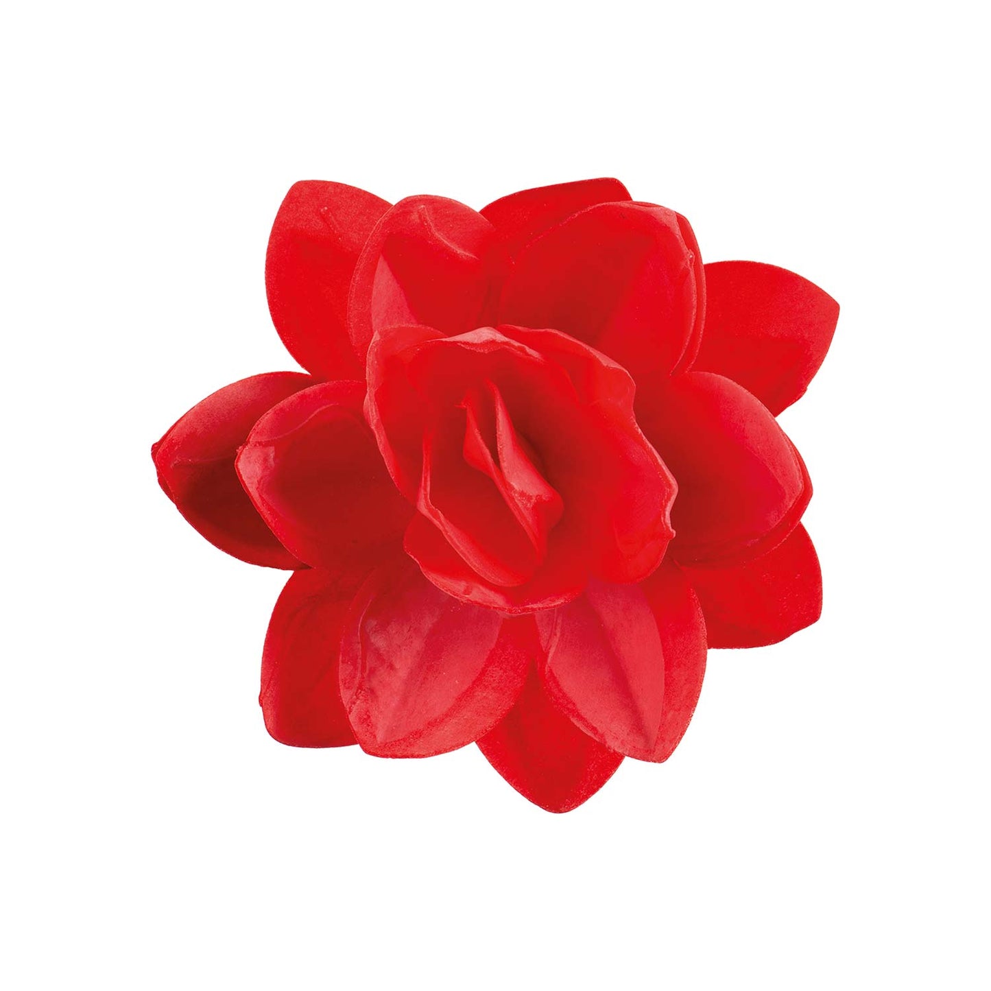 FLOR DE OBLEA COLOR ROJO 13CM