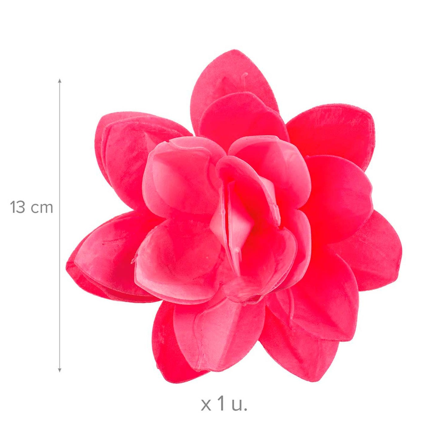 FLEUR DE GAUFRETTE ROSE 13CM