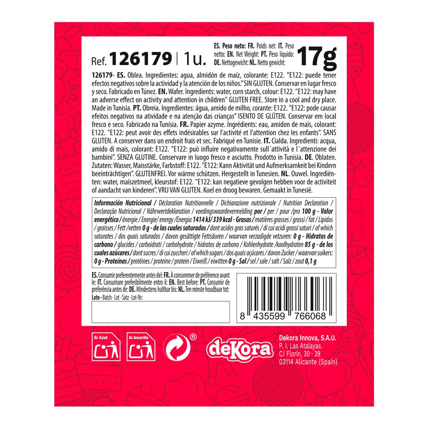 WAFER FLOWER PINK13CM