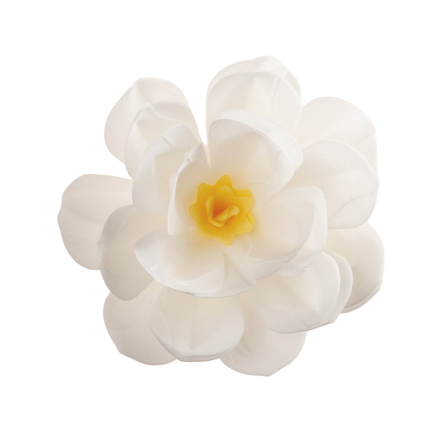 FLOR DE BOLACHA BRANCA 12CM
