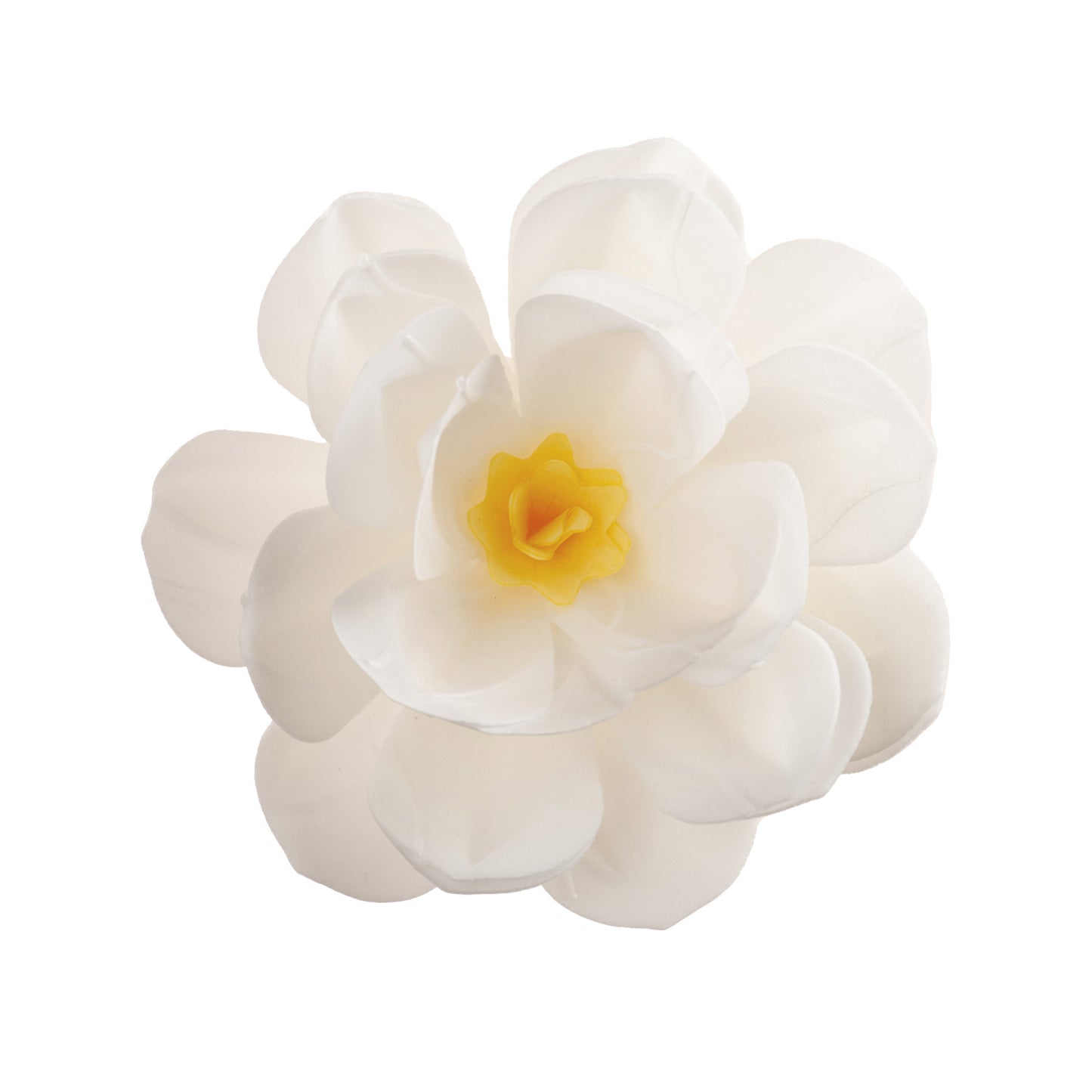 FLOR DE BOLACHA BRANCA 12CM