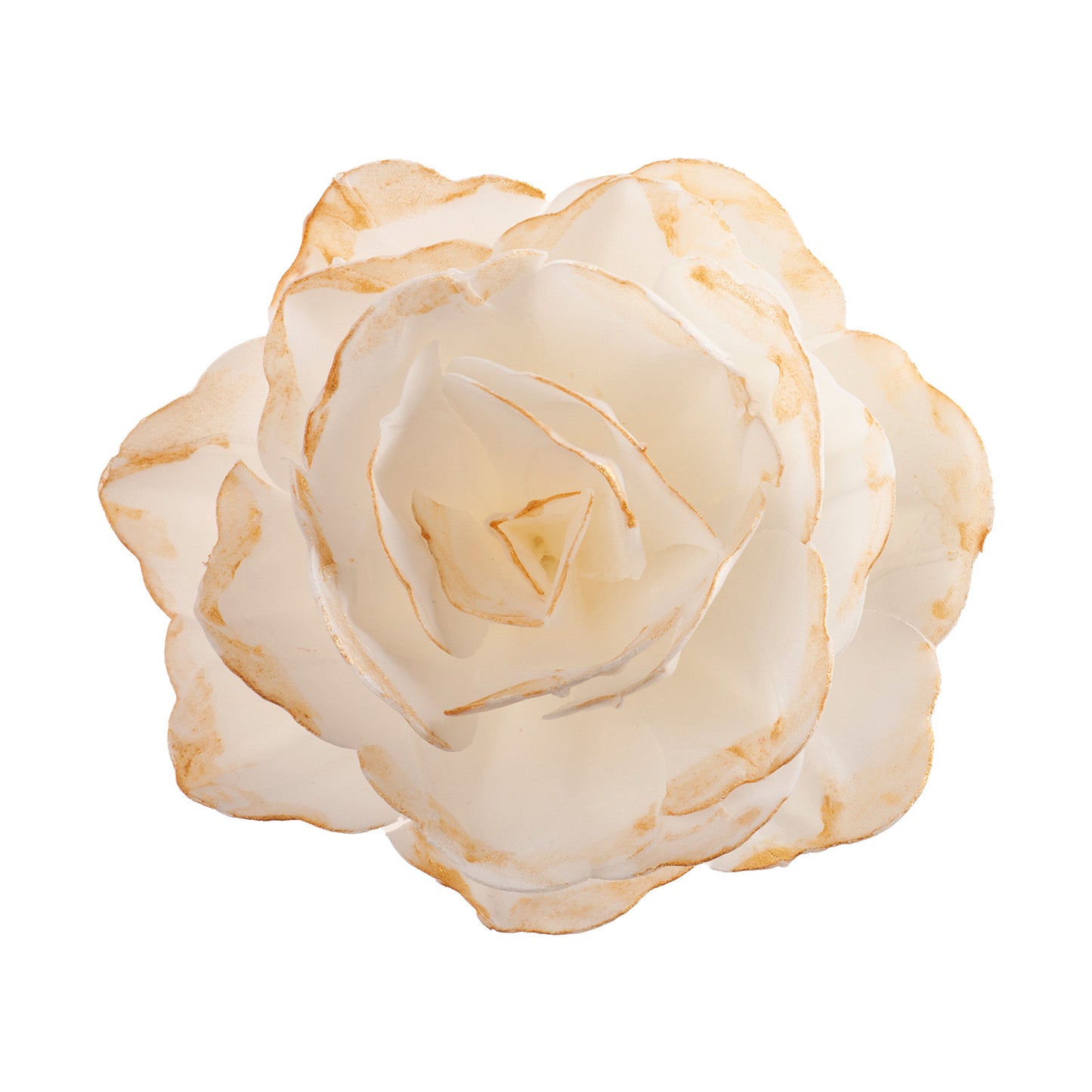 BOLACHA ARTÍSTICA ROSA COR DOURADA 12CM