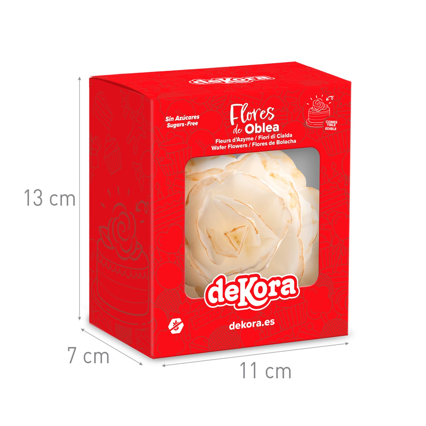 ARTISTIC WAFER ROSE GOLDEN COLOUR 12CM