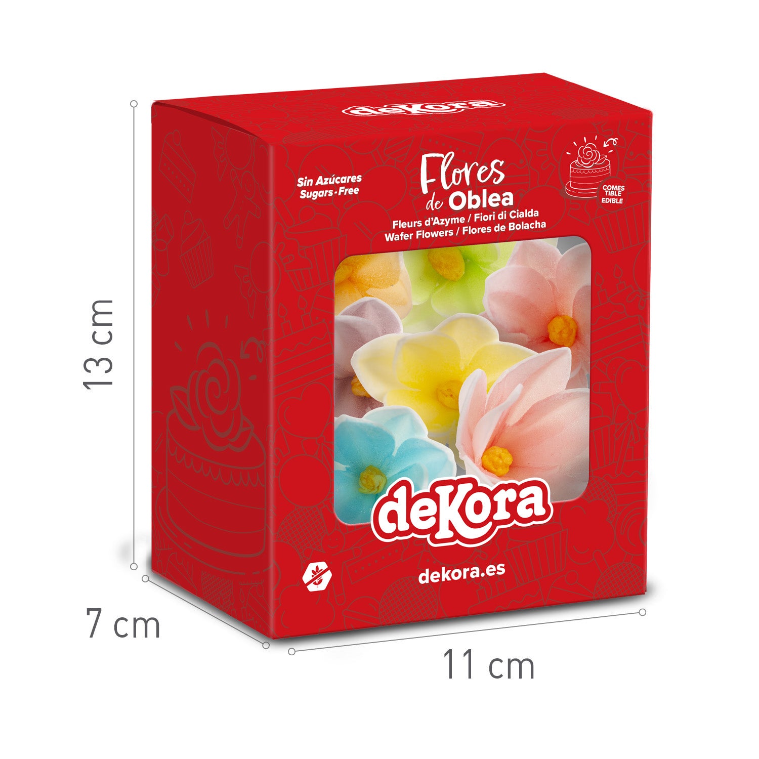 MINI FLOWERS COLOURS 3.5CM