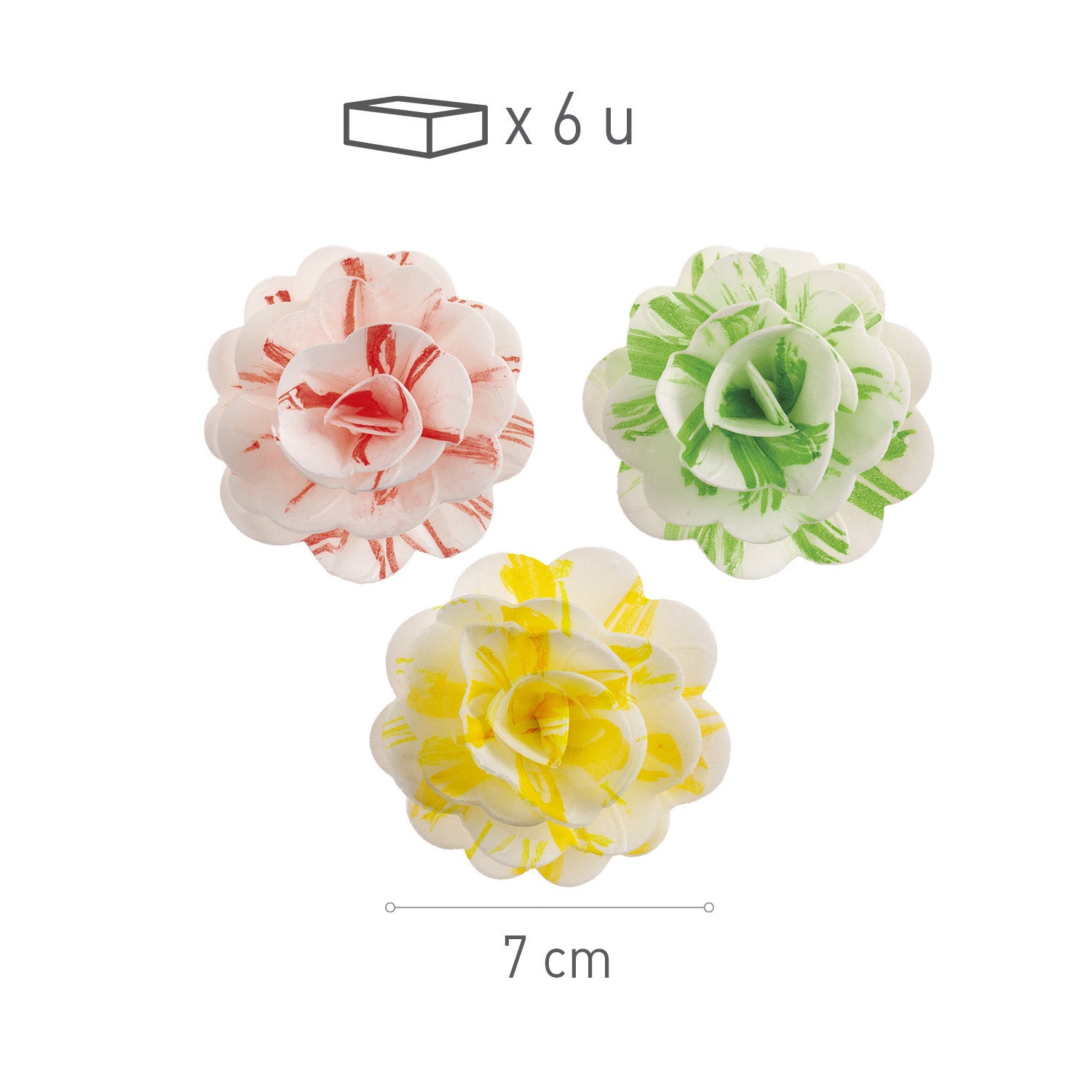 ARTISTIC WAFER ROSE 7CM