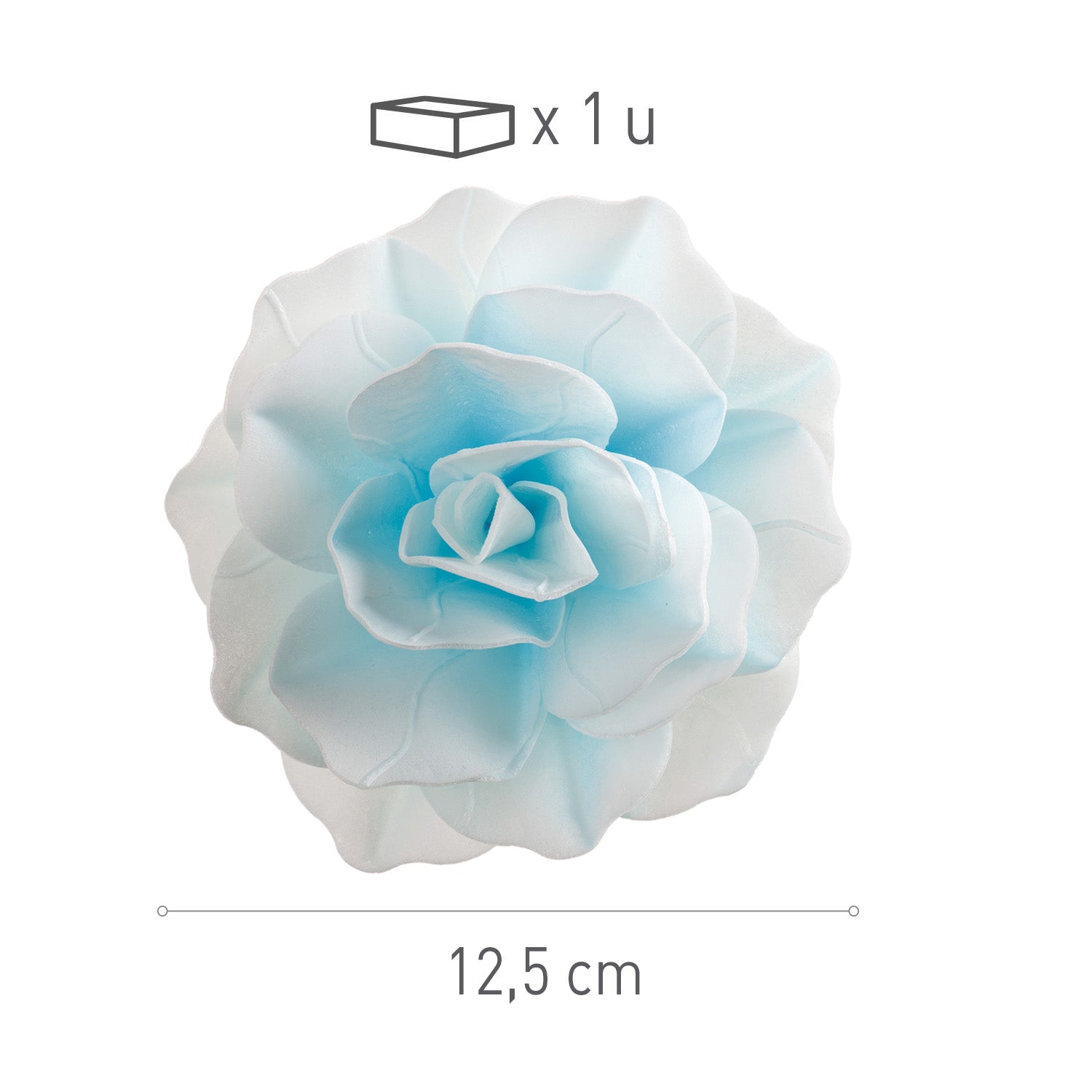 FLOR GIGANTE DE BOLACHA AZUL 12,5CM