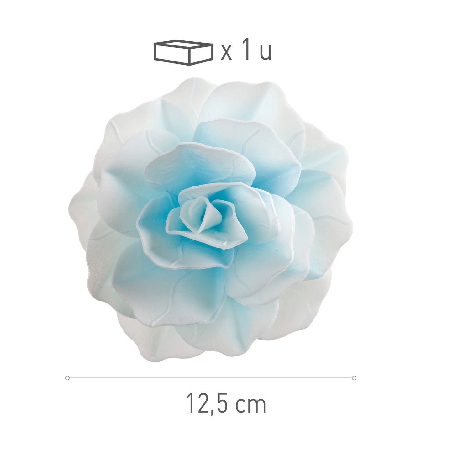 FLOR GIGANTE DE BOLACHA AZUL 12,5CM