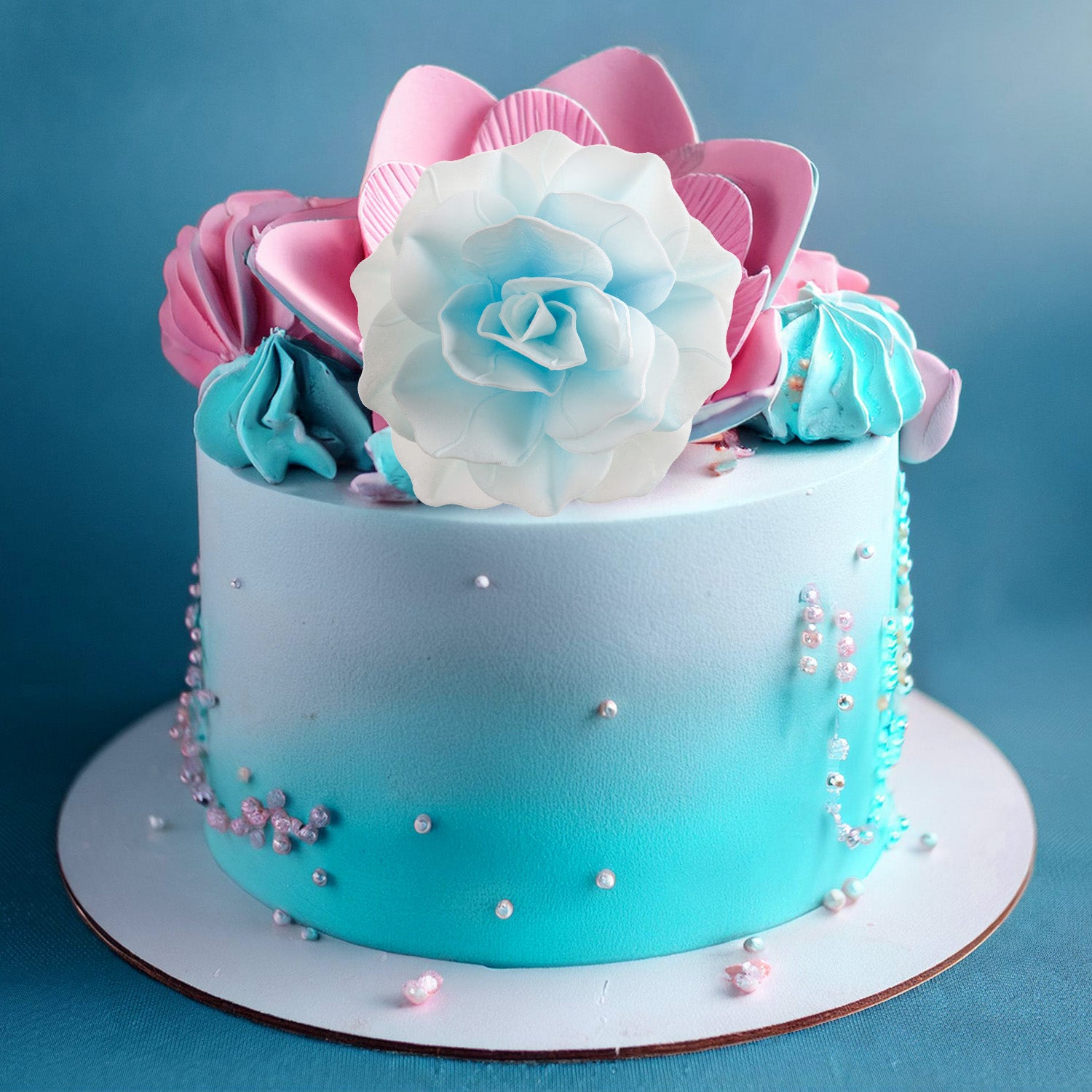 FLEUR EN AZYME BLEUE GÉANTE 12,5CM