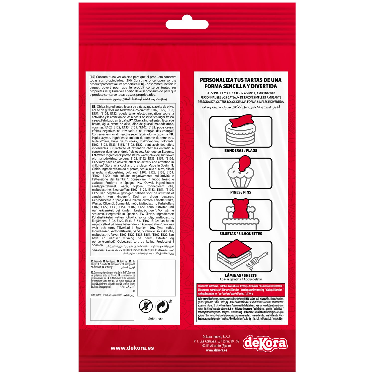 BLISTER 20 DEKORAPIN EN AZYME FROZEN II 6,5X4CM